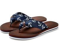 Badezehentrenner LASCANA "Sandale, Pantolette", Damen, Gr. 44, blau, Futter: 100% Textilmaterial, gemustert, Schuhe Badezehentrenner, Zehentrenner, Badeschuh ultraleicht mit softem Band VEGAN (9487251