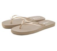 Badezehentrenner LSCN BY LASCANA "Flip-Flops, Badelatsche, Badeschuhe, Sandale, Pantolette, Badeschlappe", Damen, Gr. 39, stone, Obermaterial: 100% Synthetik. Decksohle: 100% Synthetik. Futter: 100% S