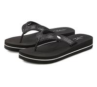 Badezehentrenner VENICE BEACH Gr. 42, schwarz Damen Schuhe Dianette Strandschuhe Sandale, Pantolette, Badeschuh ultraleicht mit Glitzerband VEGAN (63759004-42)