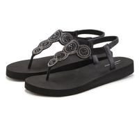 Badezehentrenner VENICE BEACH "Sandale, Badeschuh, Badelatsche, Flip Flop, Badeschlappe, Sommerschuhe", Damen, Gr. 37, schwarz, Obermaterial: 100% Lederimitat. Decksohle: 100% Synthetik. Futter: 100%