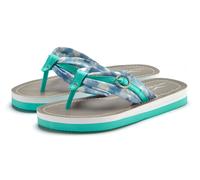 Badezehentrenner VENICE BEACH "Sandale, Badeschuh, Pantolette, Badelatsche, Flip Flop, Badeschlappe", Damen, Gr. 43, blau (türkis), Obermaterial: 70% Textilmaterial, 30% Lederimitat. Decksohle: 100% S
