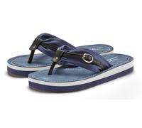 Badezehentrenner VENICE BEACH Gr. 44, blau (blau, schwarz) Damen Schuhe Strandschuhe Sandale, Pantolette, Badeschuh, Flip Flop mit modischem Print VEGAN (38955263-44)