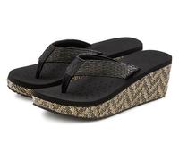 Badezehentrenner VENICE BEACH Gr. 37, schwarz Damen Schuhe Zehentrenner Strandaccessoires Sandale, Pantolette, Badeschuh mit geschmücktem Keilabsatz VEGAN (84247305-37)