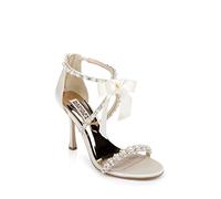Badgley Mischka Damen Nayeli Sandale mit Absatz, Nude Satin, 41 EU
