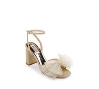 Badgley Mischka Damen Tess Sandale mit Absatz, Platin, 38 EU