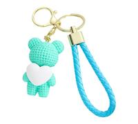 Bär-Schlüsselanhänger, niedlicher Bären-Motiv, mit Herz-Motiv, Mini-Rucksack, Schlüsselanhänger, -Bär-Ornamente, Partygeschenke, Geldbörsen-Taschen-Charm-Anhänger, grün, Refer to description