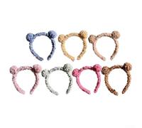 Bärenohr-Stirnband mit Plüschmaterial, rutschfestes Design sorgt für bequemes und sicheres Tragen im Freien (Rosa)