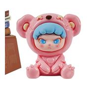 Bärenpuppen-Geldbörsen-Anhänger - Tierbär, Skulptur, Taschenanhänger, Schreibtisch-Ornament, Tierstatue für Rucksäcke, Schultertaschen, Geldbörsen, Taschen, rose, Refer to description