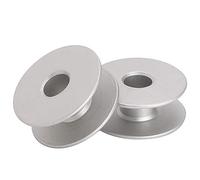 BAFOVY 100 Stück Metallspulen, Langlebige Aluminium-Nähspulen für Flache Stickautos, 8,8 X 20, Mm, Perfekt für Näherinnen und Nähbegeisterte (Aluminium)