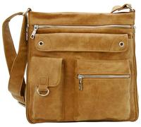 BAG STREET - Damen Handtasche mit vielen Fächern - Vintage Umhängetasche