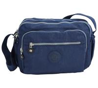 BAG STREET Damen Umhängetasche Leichte Schultertasche Crossbody Bag sportliche Nylon Freizeittasche viel Fächer (Navy)