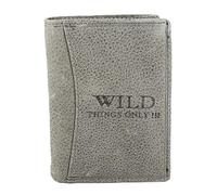 Bag Street Herren Geldbörse Geldbeutel Portemonnaie Leder WILD, Farbe:Grau