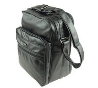 Bag Street Kunstleder Tasche Herren Umhängetasche schwarz 28x14x36