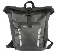 BAG STREET - Kurier Rucksack waterproof wasserdichter Daypack Roll-Top gepolstert mittelgroß 8 Liter schwarz