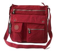 Bag Street Umhängetasche Bodybag Nylon, Rot, 29x11x33cm
