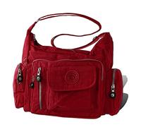 Bag Street Umhängetasche Bodybag Nylon, Rot, 30x15x22cm