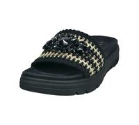 BAGATT Pantoletten - Schwarz/Gold Textil Schuhgröße 39, Weite Normal