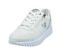 BAGATT Sneaker - Weiß/Silber Leder/Synthetik Schuhgröße 39, Weite Normal