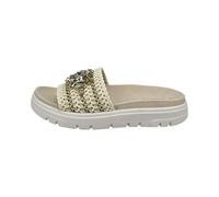BAGATT TT Damen Sandaletten, Frauen Sandalen,sommersandalen,bequem,flach,sommerschuhe,freizeitschuhe,offene schuhe,offwhite/gold (2151),36 EU/EU UK
