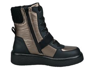 Bagatt Winterstiefel Catania mit seitlichen Reissverschluss schwarz/taupe Damen, Größe Euro (US) 37