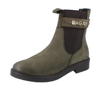 BAGATT Zina Damen Stiefelette Chelsea Boots Stiefel grün Leder