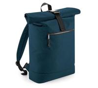 BagBase Rucksack BG286 – recycelt, Roll-Top – Petrol 32 x 44 x 13 cm