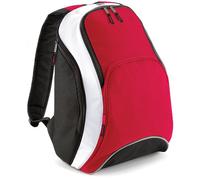 BagBase BG571CRBK Teamwear Rucksack, klassisches Rot/Schwarz/Weiß, Größe M