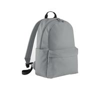 BagBase Rucksack Innentasche Seitentaschen gepolsterter Rücken Backpack Grau (Pure)