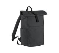 BagBase Rucksack Rolltop Kurierrucksack – recycelt, PVC‑frei, wasserabweisend – Grau (Graphite)