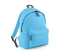 Bagbase, Junior Fashion Rucksack, moderner Rucksack für Kinder M Surf Blue/Graphite grey
