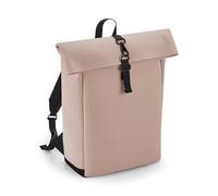 BagBase Matt beschichteter Rolltop Rucksack wasserabweisend Backpack Laptop Pink (Nude)