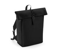 BagBase Matt beschichteter Rolltop Rucksack wasserabweisend Backpack Laptop Schwarz