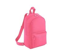 BagBase Mini Essential Fashion Rucksack - Dusty Green, strapazierfähiges 600D Polyester Kleiner Rucksack mit Reißverschluss Vordertasche, gepolstertem Rückenteil, verstellbaren Trägern und Haltegriff