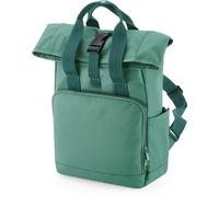 BagBase Rucksack Recycelter Mini Doppelgriff Roll-Top – Sage Green – 23 x 32 x 11 cm (BG118S)