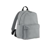 BagBase Mini Rucksack Seitentaschen gepolsterte, verstellbare Schulterriemen Haltegriff Backpack Grau (Pure)