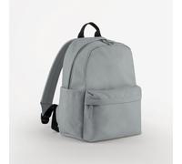 BagBase Mini Rucksack Seitentaschen gepolsterte, verstellbare Schulterriemen Haltegriff Backpack Grau (Pure)