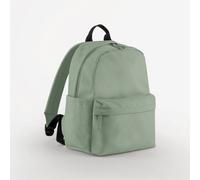 BagBase Mini Rucksack Seitentaschen gepolsterte, verstellbare Schulterriemen Haltegriff Backpack Grün (Dusty)
