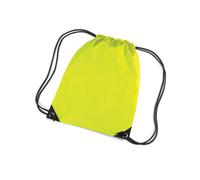 BagBase - Premium Gymsac Fluorescent Yellow, 33 x 45 cm