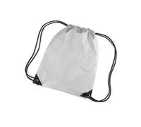 BagBase - Premium Gymsac Silver, 33 x 45 cm
