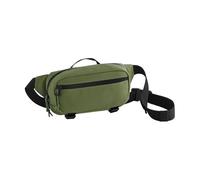 Bagbase Ramble Gürteltasche - Stahlblau, recyceltes Polyester, Reise-Gürteltasche mit Haupt- und Fronttaschen mit Reißverschluss, interner Schlüsselhaken, Kompressionsriemen und verstellbarem Gurtband