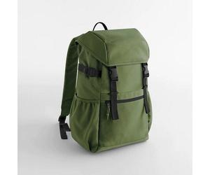 BagBase Recycelter Canvas Rucksack Backpack Rucksack Notebookfach Moosgrün