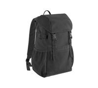 BagBase Recycelter Canvas Rucksack Backpack Rucksack Notebookfach Schwarz