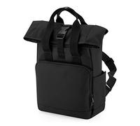 BagBase Recycled Mini Twin Handle Roll-Top Backpack Black 23 x 32 x 11 cm (BG118S)