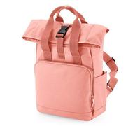 BagBase Recycled Mini Twin Handle Roll-Top Backpack Rucksack und Handtasche Blush Pink