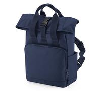 BagBase Recycled Mini Twin Handle Roll-Top Backpack Rucksack und Handtasche Navy