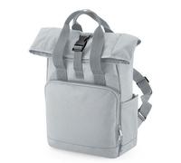 BagBase Recycled Mini Twin Handle Roll-Top Backpack Rucksack und Handtasche Pure Grey