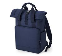 BagBase Recycled Twin Handle Roll-Top Backpack Rucksack und Handtasche in einem Navy