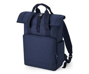 BagBase Recycled Twin Handle Roll-Top Backpack Rucksack und Handtasche in einem Navy