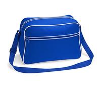 BagBase Schultertasche BG14 Retro 40 x 28 x 18 cm Bright Royal/White