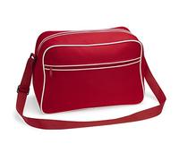 BagBase Damen Retro-Umhängetasche 40 x 28 x 18 cm Classic Red/White